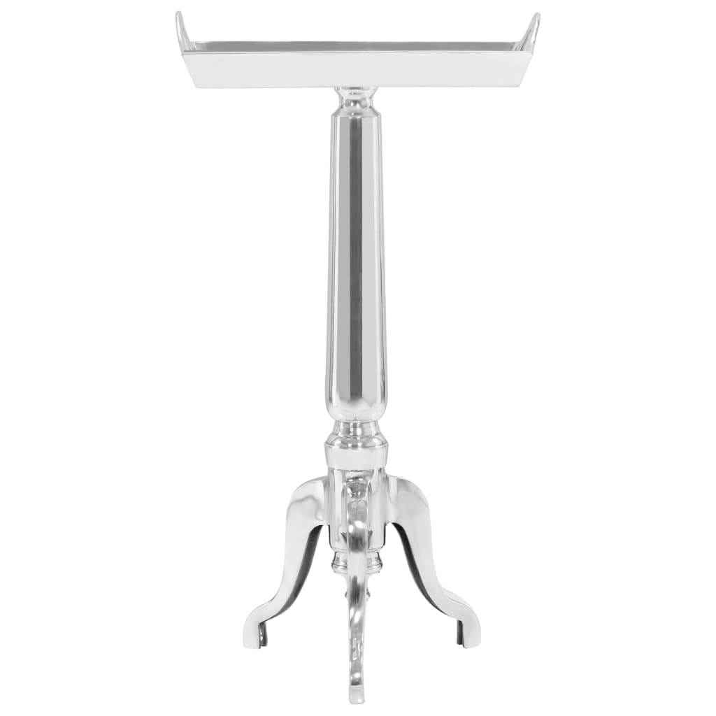 

vidaXL Tafel op voet 47x24x81 cm gegoten aluminium zilverkleurig