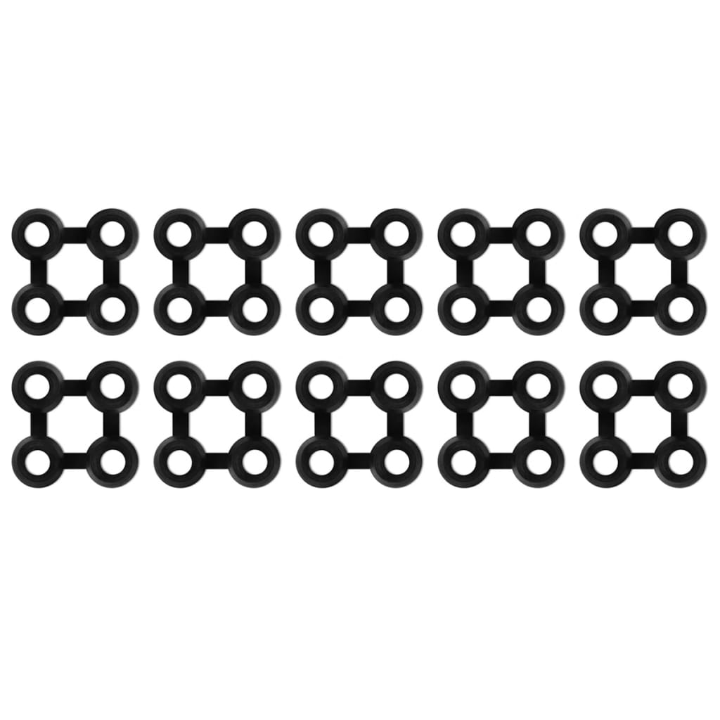 Spojovací díly k rohoži 10 ks guma černé