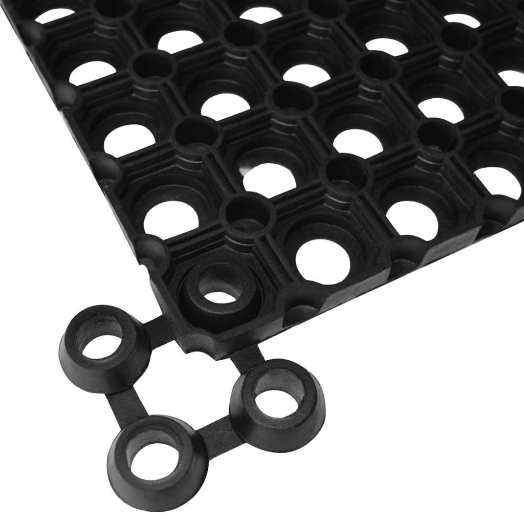 VidaXL - vidaXL Matverbinders rubber zwart 10 st