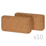 vidaXL Lisované kokosové vlákno 20 ks 650 g 20 x 10 x 4 cm