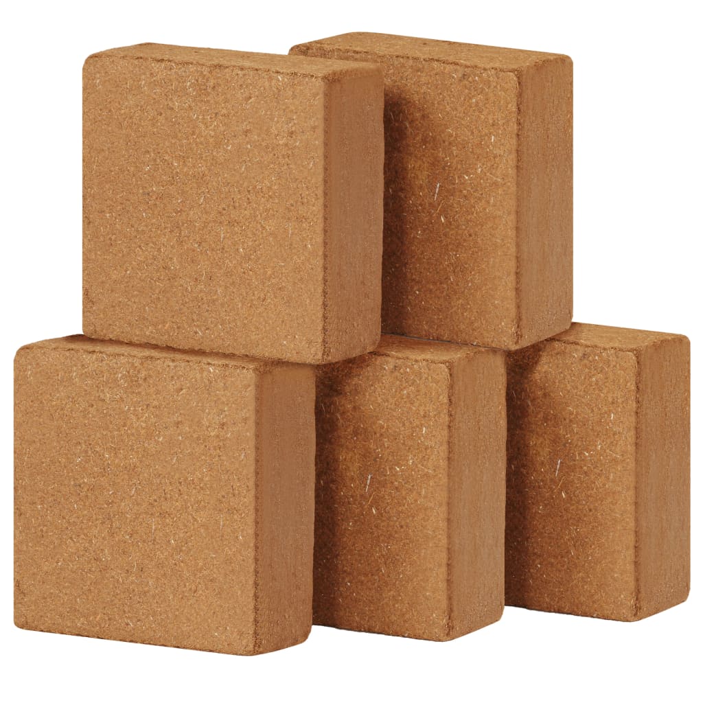 

vidaXL Kokosvezelblokken 5 st 5 kg 30x30x10 cm