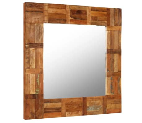 vidaXL Wandspiegel 60x60 cm massief gerecycled hout