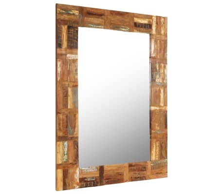 vidaXL Mirror Varies Solid reclaimed wood, glass 23.6 x 35.4 in