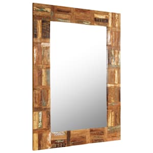 vidaXL Mirror Varies Solid reclaimed wood, glass 23.6 x 35.4 in