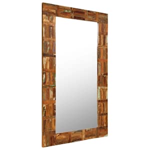 Nástěnné zrcadlo masivní recyklované dřevo 60 x 120 cm - obrázek 2