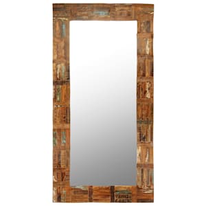 Nástěnné zrcadlo masivní recyklované dřevo 60 x 120 cm - obrázek 11