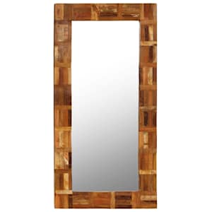 Nástěnné zrcadlo masivní recyklované dřevo 60 x 120 cm - obrázek 3