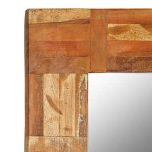 Nástěnné zrcadlo masivní recyklované dřevo 60 x 120 cm - obrázek 4
