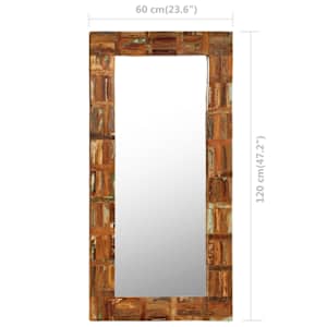 Nástěnné zrcadlo masivní recyklované dřevo 60 x 120 cm - obrázek 7