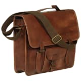vidaXL Laptoptasche Echtleder Braun
