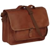 vidaXL Laptoptasche Echtleder Braun