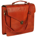 vidaXL Pasta couro genuíno cor bronze