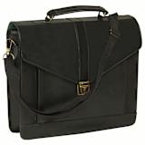 vidaXL Pasta couro genuíno preta