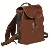 vidaXL Rucksack Echtleder Braun