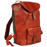 vidaXL Rucksack Echtleder Hellbraun