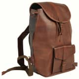 vidaXL Rucksack Echtleder Braun
