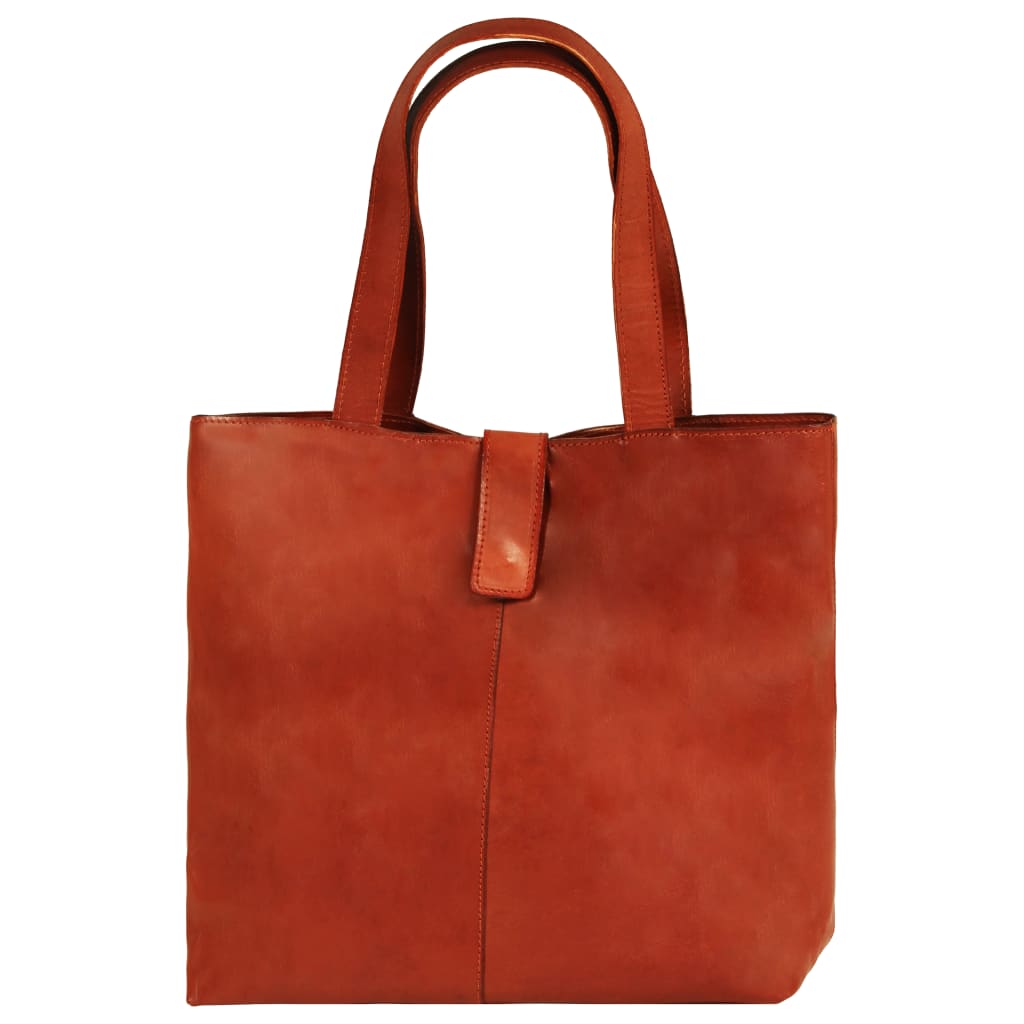 vidaXL Ladies' Shopper Bag Real Leather Tan