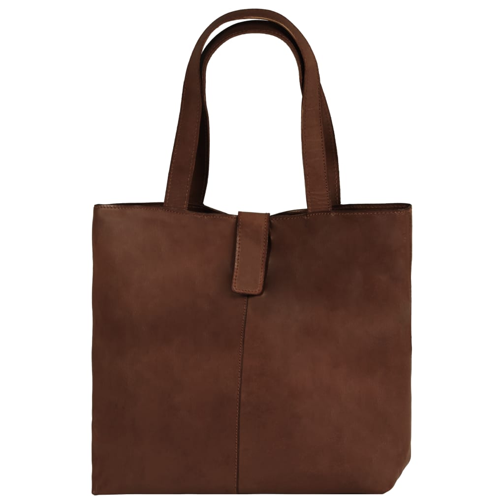 vidaXL Ladies' Shopper Bag Real Leather Brown