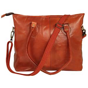 vidaXL Moteri&scaron;kas rankinukas, gelsvai rudos spalvos, tikra oda