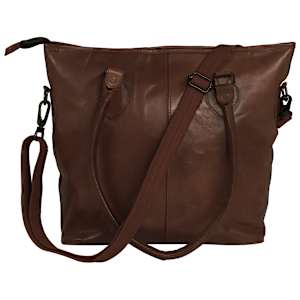 vidaXL Moteriškas rankinukas, rudos spalvos, tikra oda