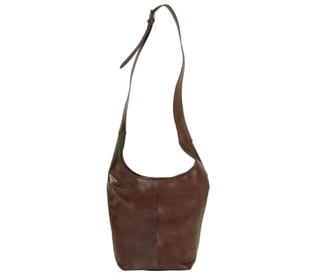 vidaXL Sac à main pour dames Cuir véritable Marron