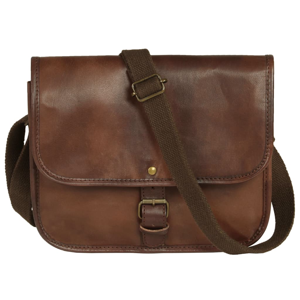 vidaXL Ladies' Satchel Bag Real Leather Brown