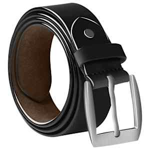 vidaXL Sk&auml;rp herr l&auml;der svart 105 cm