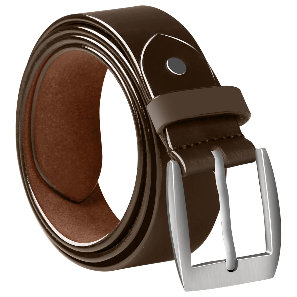 vidaXL Men's Business Belt Leather Brown 105 cm