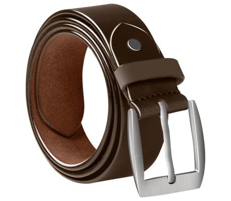 vidaXL Men's Business Belt Leather Brown 105 cm