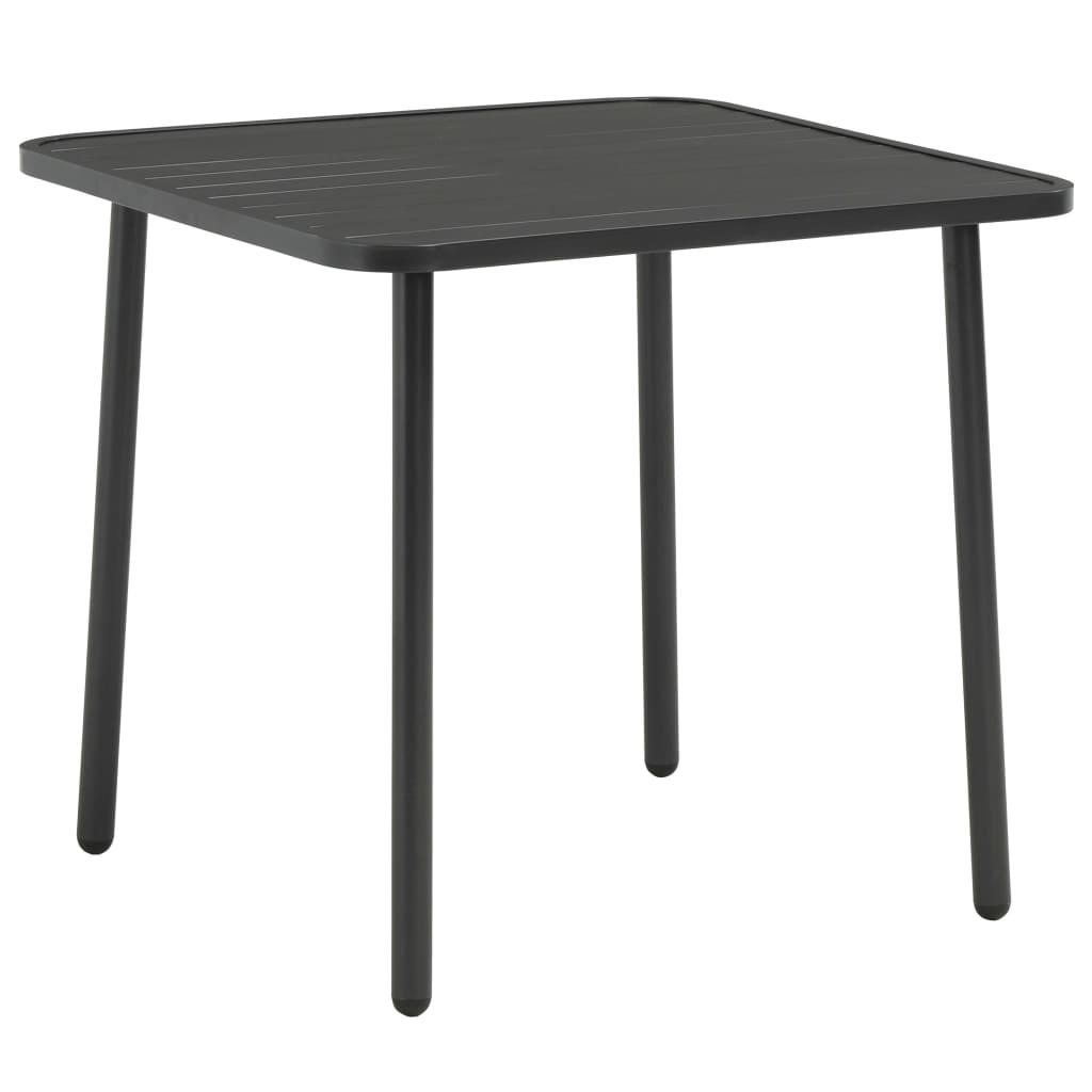 

vidaXL Patio Table Dark Gray 31.5"x31.5"x28.3" Steel