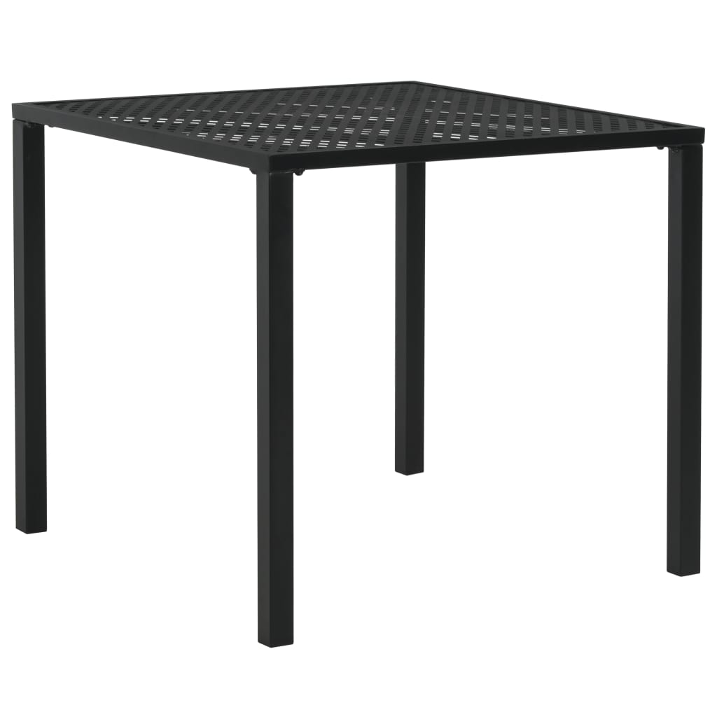 vidaXL 3-tlg. Bistro-Set Stahl Schwarz