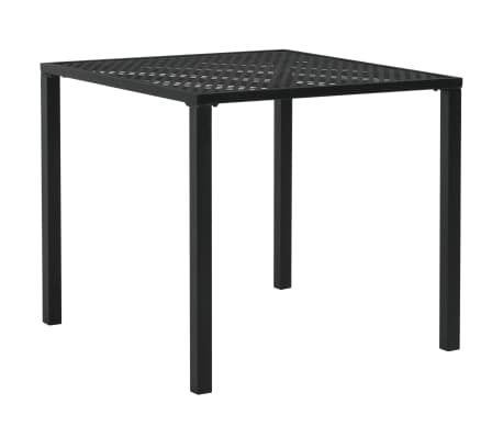 vidaXL 3-tlg. Bistro-Set Stahl Schwarz