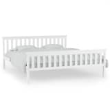 vidaXL Bed Frame Solid Pinewood 180x200 cm White