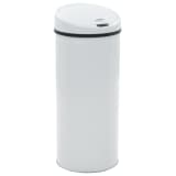 vidaXL Caixote do lixo com sensor 62 L branco