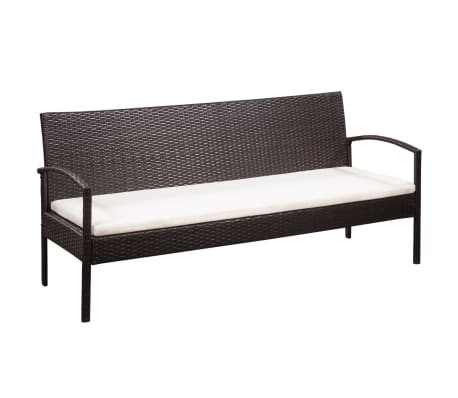 vidaXL 5-dielna z&aacute;hradn&aacute; sedacia s&uacute;prava + podložky, polyratan, hned&aacute;