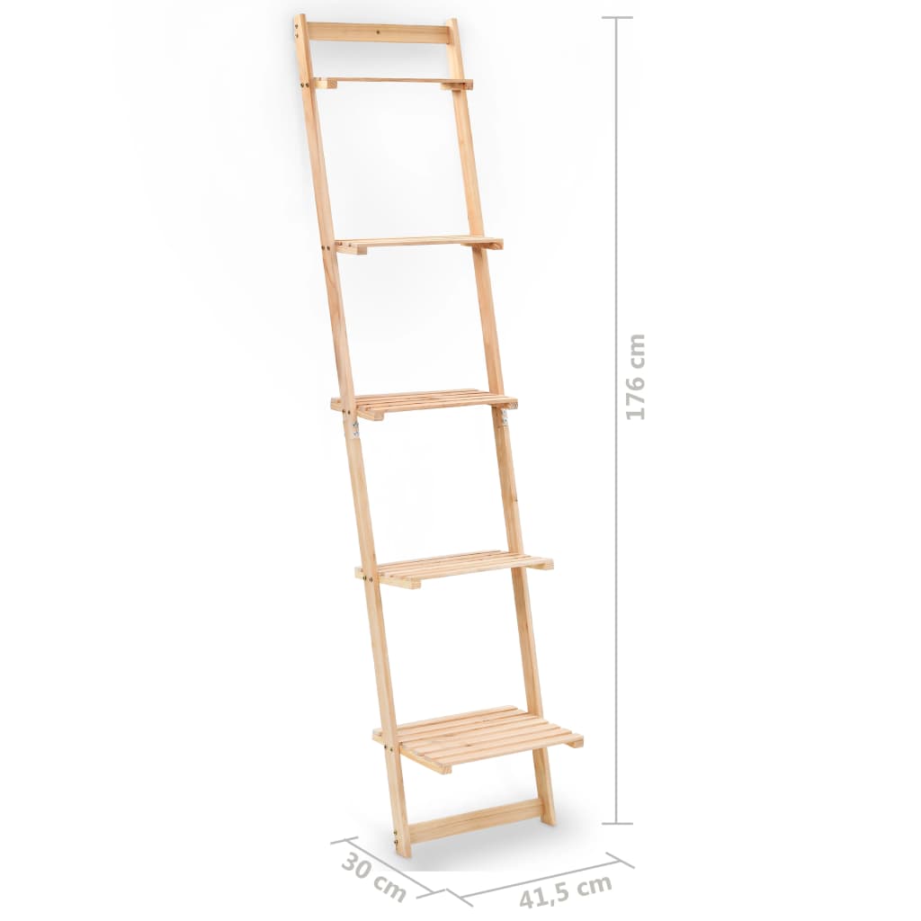  Rebríková nástenná polička cédrové drevo 41,5x30x176 cm