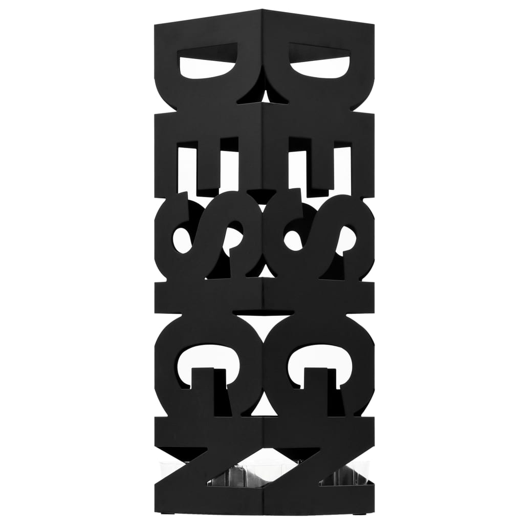 Stojan na deštníky Design ocelový černý