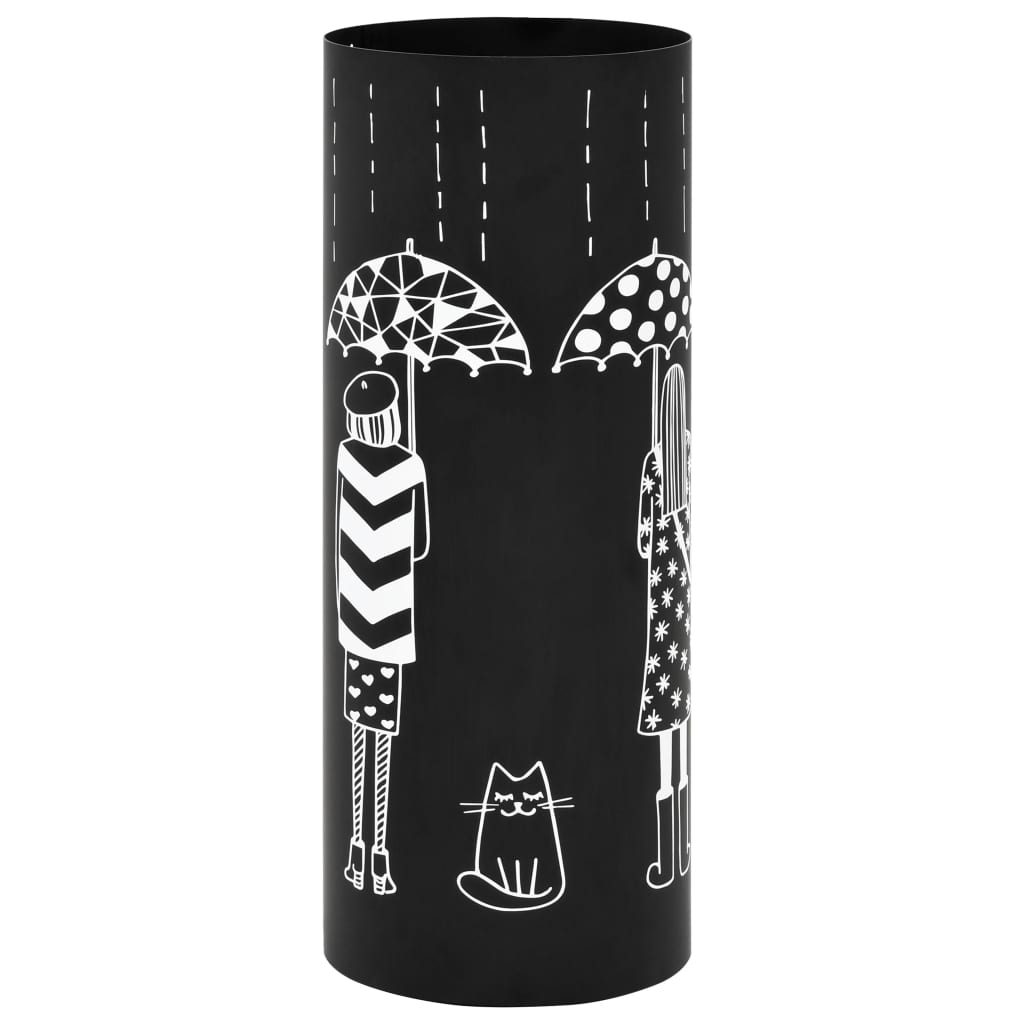 Image of vidaXL Umbrella Stand Women Steel Black