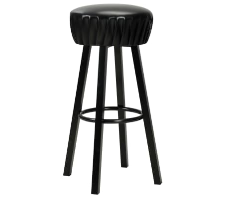 vidaXL Barhocker 2 Stk. Schwarz Kunstleder