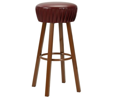 vidaXL Chaises de bar lot de 2 marron similicuir