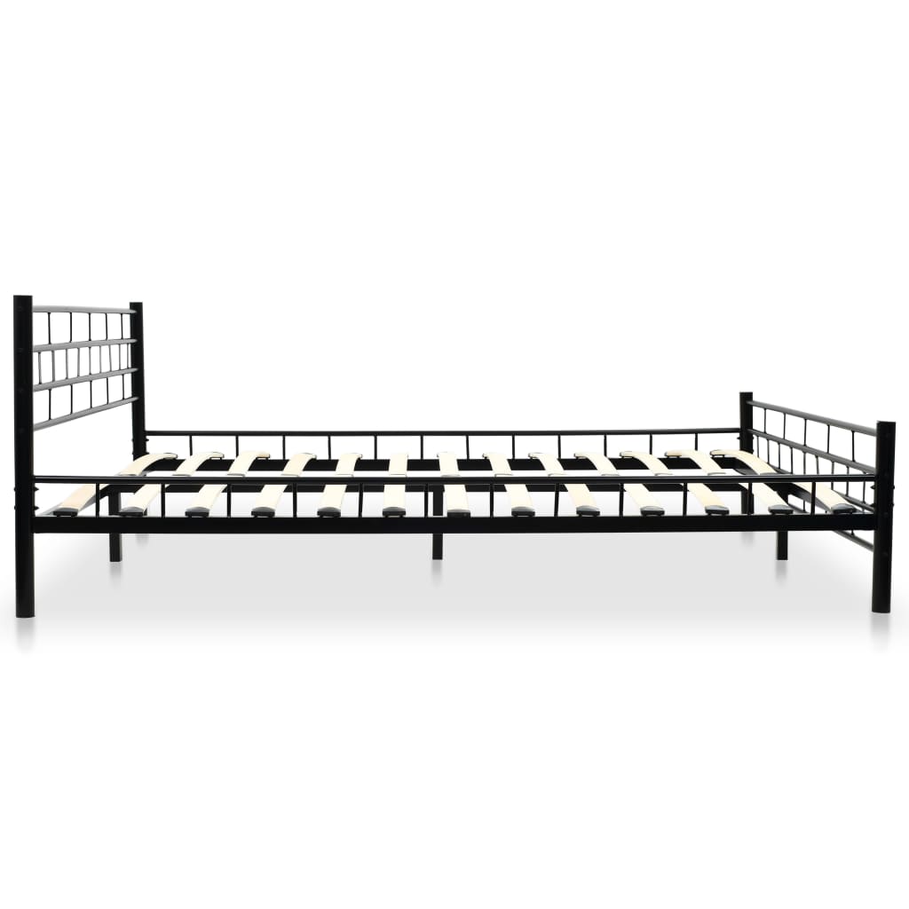 vidaXL Bed Frame Black Metal 160x200 cm