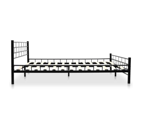 vidaXL Bed Frame Black Metal 160x200 cm