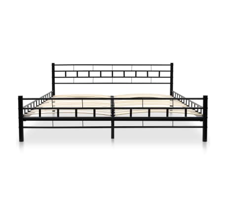 vidaXL Bed Frame Black Metal 180x200 cm 6FT Super King