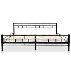 vidaXL Lovos rėmas, juodos sp., 180x200cm, metalas