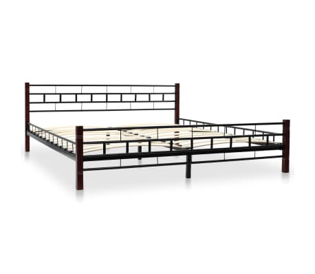 vidaXL Estructura de cama de metal negra 180x200 cm