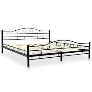 vidaXL Lovos rėmas, juodos sp., 180x200 cm, metalas