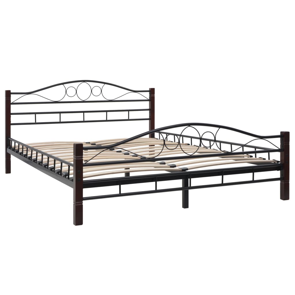 

vidaXL Bedframe metaal zwart 140x200 cm