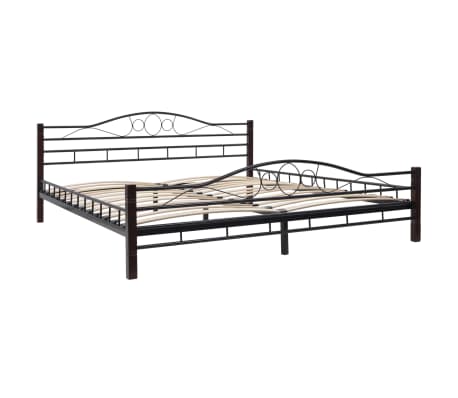 vidaXL Bedframe metaal zwart 180x200 cm