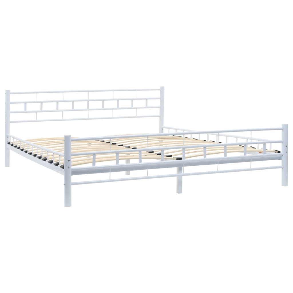 

vidaXL Bedframe metaal wit 160x200 cm