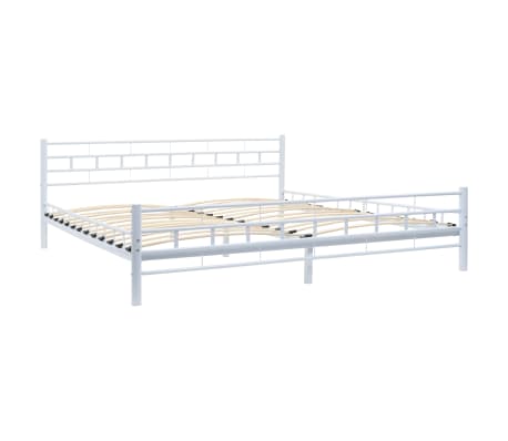 vidaXL Estrutura de cama em metal branco 180x200 cm